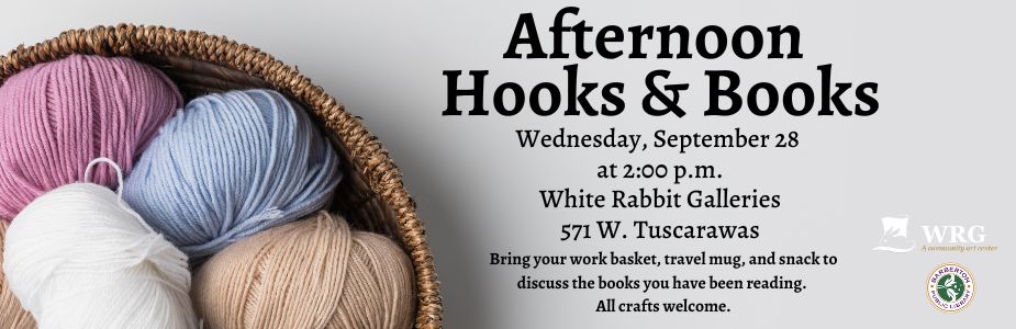 Afternoon Hooks and Book at White Rabbit Galleries, September 24 at 2pm