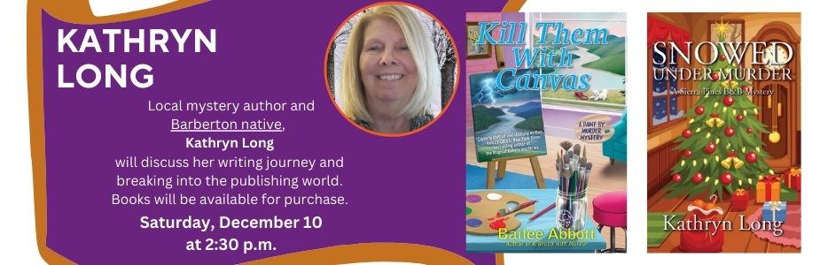 Local Author Visit Kathryn Long December 10
