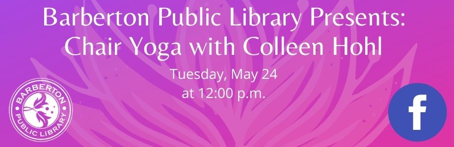 Chair Yoga with Colleen Hohl May 24 at noon